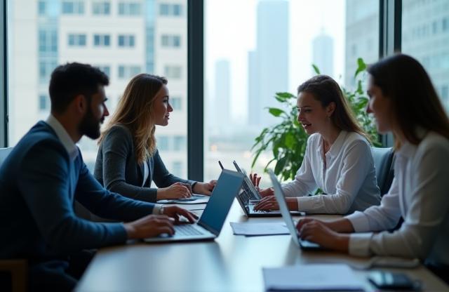 Emirates Connect support team collaborating in Dubai office